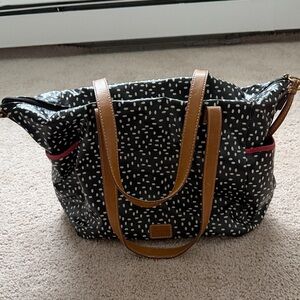 Fossil Black and Tan Women's Tote Ba